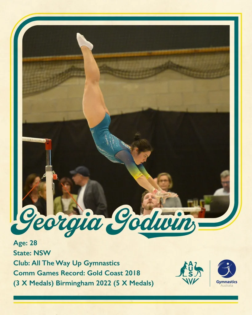 Georgia Godwin competing on floor